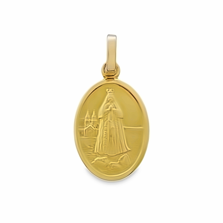 18Kt Virgin of the Valle Medal 14mm/0.55in– VaskiaJewelry