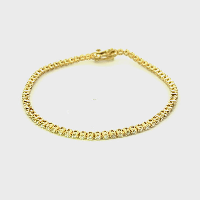 14kt Yellow Gold Diamond and Sapphire Bracelet - Karat Jewellers
